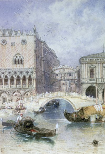 Die Seufzerbrücke, Venedig von Myles Birket Foster